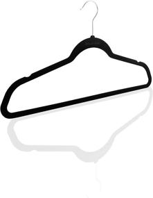 img 1 attached to 👗 BKH1091 Non-Slip Velvet Hangers: Space-Saving, Durable 25-Pack, Black Color