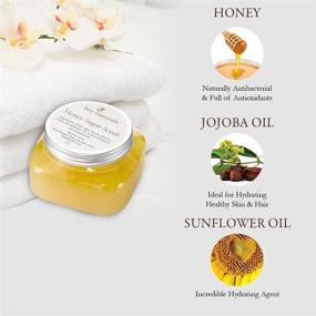 img 3 attached to 🐝 Лучший скраб для тела Bee Naturals: натуральный медовый сахарный пилинг для сияющей кожи - лицо, тело и руки - повышает цвет лица и здоровье кожи