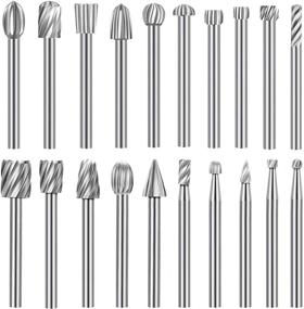 img 4 attached to 🪚 Durable Wood Carving Bits for Dremel: 20Pcs HSS Burr Set to Match Your DIY Woodworking Needs