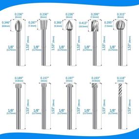 img 3 attached to 🪚 Durable Wood Carving Bits for Dremel: 20Pcs HSS Burr Set to Match Your DIY Woodworking Needs