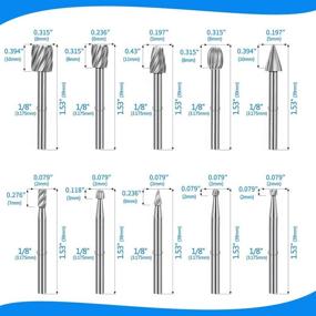 img 2 attached to 🪚 Durable Wood Carving Bits for Dremel: 20Pcs HSS Burr Set to Match Your DIY Woodworking Needs