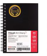 📔 memx spiral bound artist sketch pad, 5.5”x8.5”, 120 pages (110gsm), durable acid free drawing paper for drawing, writing, painting, sketching, doodling, or creative art – warm white logo