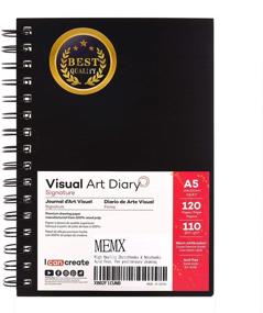 img 4 attached to 📔 MEMX Spiral Bound Artist Sketch Pad, 5.5”X8.5”, 120 Pages (110gsm), Durable Acid Free Drawing Paper for Drawing, Writing, Painting, Sketching, Doodling, or Creative Art – Warm White