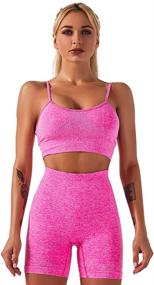 img 3 attached to 🏋️ HANERDUN 2 Piece Workout Set: High Waist Leggings with Sport Bra - Perfect Gym Outfit for Women