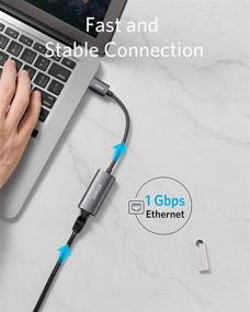 img 2 attached to 🔌 Адаптер Anker USB 3.0 к Ethernet - Высокоскоростной гигабитный Ethernet для MacBook Pro 2015, MacBook Air 2017 и др.