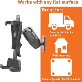 img 1 attached to 📲 iBOLT TabDock AMPs - Heavy Duty Drill Base Mount for 7"-10" Tablets: Ideal for Cars, Desks, Countertops in Commercial Vehicles, Trucks, Homes, Schools, and Businesses