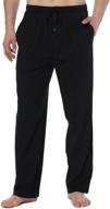 👖 renzer men's cotton lounge pants: comfortable black pajamas for sleep & lounge logo