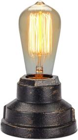 img 4 attached to 💡 Boncoo Industrial Vintage Touch Control Table Lamp - Small Edison Desk Lamp, Dimmable Steampunk Nightstand Light with Antique Base, Ideal for Living Room or Bedroom Accent Lighting