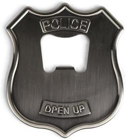 img 2 attached to 🔑 Kikkerland Police Badge Stainless Steel Bottle Opener: A Must-Have Accessory with Law Enforcement Inspired Style