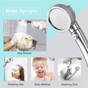 img 2 attached to Sink Hose Faucet Sprayer Attachment Set: Bathroom Aerator, Handheld Showerhead, Recoil 🚿 Shower Hose & Holder – Ideal for Hair Washing, Pet Dog Shower, Baby Bath