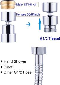 img 1 attached to Sink Hose Faucet Sprayer Attachment Set: Bathroom Aerator, Handheld Showerhead, Recoil 🚿 Shower Hose & Holder – Ideal for Hair Washing, Pet Dog Shower, Baby Bath