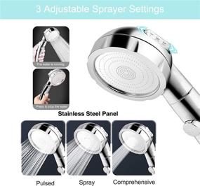 img 3 attached to Sink Hose Faucet Sprayer Attachment Set: Bathroom Aerator, Handheld Showerhead, Recoil 🚿 Shower Hose & Holder – Ideal for Hair Washing, Pet Dog Shower, Baby Bath