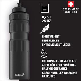 img 3 attached to 💧 Sigg WMB Sports Black Touch Aluminum BPA Free Water Bottle - 25oz: Top Choice for Sports and Active Lifestyles