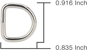 img 1 attached to 🔗 Country Brook Design - 25 Pack of 5/8 Inch Welded D-Rings