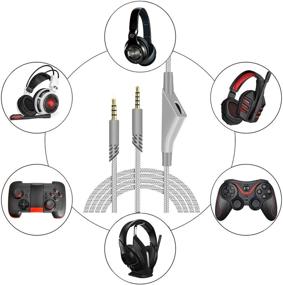 img 1 attached to Запасной шнур A10 A40 - кабель для отключения звука Astro A40TR для игровых наушников/Xbox One/PS4 Controller - 6.5 фута черный (VILUME)