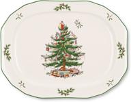🎄 spode christmas tree sculpted octagonal platter, 14-inch: elegant holiday serving dish logo