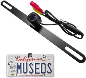 img 4 attached to 🚗 KURATU 4th Gen Backup Camera: License Plate Automotive with Perfect View Angle, Low Light Night Vision, Waterproof – 130W Pixels, DC12V-24V