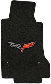 img 1 attached to 🚗 Роскошные коврики Velourtex Lloyd Mats для Chevrolet Corvette C6 2005 - 2007.5 годов: Эбони с логотипом Креста на флагах.