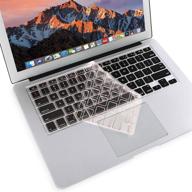 mosiso ультратонкий чехол для клавиатуры tpu, совместимый с macbook air 13 дюймов a1466 a1369 2010-2017 & amp логотип