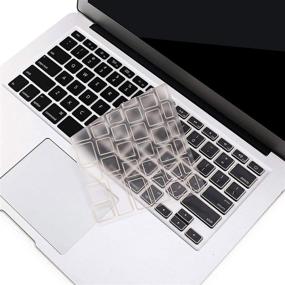 img 2 attached to MOSISO Ультратонкий чехол для клавиатуры TPU, совместимый с MacBook Air 13 дюймов A1466 A1369 2010-2017 & Amp