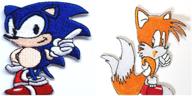 🎮 sonic and tails patch set - retro gamer costume applique for bag, hat, t-shirt: embroidered iron on badge ideal for cosplay and motifs logo