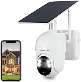 img 4 attached to 📷 Wireless WiFi Solar Battery Powered Security Camera Outdoor, HOSAFE Pan/Tilt Surveillance Camera for Home Security - Color Night Vision, 2-Way Audio, Motion Detection, Waterproof, Cloud Storage