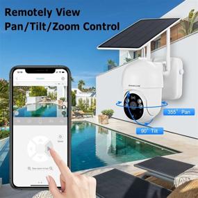 img 1 attached to 📷 Wireless WiFi Solar Battery Powered Security Camera Outdoor, HOSAFE Pan/Tilt Surveillance Camera for Home Security - Color Night Vision, 2-Way Audio, Motion Detection, Waterproof, Cloud Storage