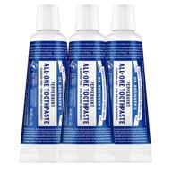 🌱 dr. bronner’s all-one toothpaste (peppermint, 1 oz, 3-pack) - organic, natural, fluoride-free & vegan logo