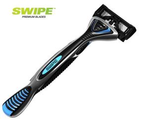 img 3 attached to 🪒 SWIPE Premium Men's 6-Blade Razor Kit: Flex Head Handle + 4 Refills - Ultimate Shaving Experience