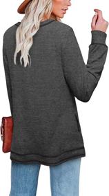 img 3 attached to 👚 Bofell Women's Sweatshirts: Stylish Crewneck Long Sleeve Shirts with Pockets - Available in Sizes S-2XL