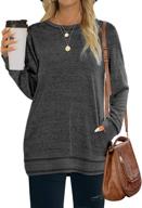 👚 bofell women's sweatshirts: stylish crewneck long sleeve shirts with pockets - available in sizes s-2xl logo