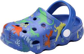 img 4 attached to Dinosaur Slippers Breathable Non Slip Children Boys' Shoes ~ Clogs & Mules