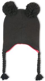 img 3 attached to 🐭 Disney Adult Mickey Mouse Winter Laplander Hat with Jumbo Pom Ears