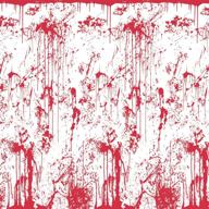 🩸 spooky beistle bloody wall backdrop: 4x30ft halloween decor for haunted ambiance! логотип