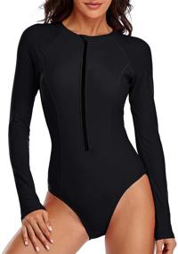 img 3 attached to LVZIJUN Piece Sleeve Surfing Swimsuit