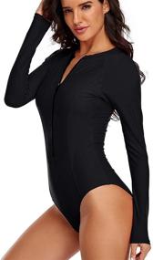 img 2 attached to LVZIJUN Piece Sleeve Surfing Swimsuit