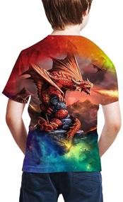 img 3 attached to FiveEarl Kids' 3D Dragon Printed Tees - Boys & Girls, Ages 4-14