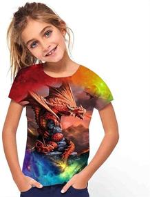 img 2 attached to FiveEarl Kids' 3D Dragon Printed Tees - Boys & Girls, Ages 4-14