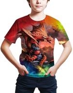 fiveearl kids' 3d dragon printed tees - boys & girls, ages 4-14 logo