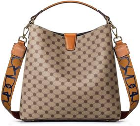img 4 attached to Vintage TIBES Satchel Handbags: Trendy Women's Shoulder Handbags & Wallets