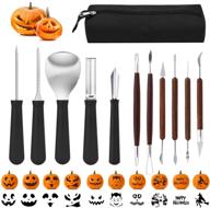 🎃 ohuhu 21 pcs halloween pumpkin carving kit: stencils, heavy duty steel tools, carrying bag - perfect for adults & kids, jack-o-lantern decoration! logo