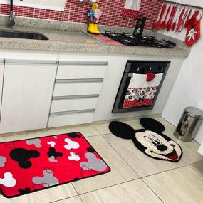 img 2 attached to 🐭 Mickey Mouse Rugs – Vibrant Red Indoor Outdoor Entrance, Bathroom, and Kitchen Rug, 17" x 30