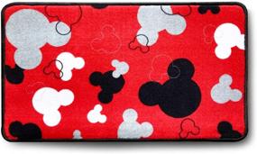 img 4 attached to 🐭 Mickey Mouse Rugs – Vibrant Red Indoor Outdoor Entrance, Bathroom, and Kitchen Rug, 17" x 30