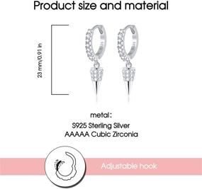 img 3 attached to 👂 Stylish KOSINER 925 Sterling Silver Hoop Studs Earrings: 14k Gold Plated Huggie Hoops, Ideal for Sensitive Ears