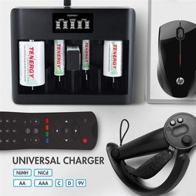 img 3 attached to 🔋 Tenergy TN486U 5-Bay Universal Battery Charger with LCD, Micro USB/Type C Input, for Rechargeable AA, AAA, C, D, and 9V Batteries