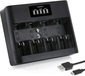 img 4 attached to 🔋 Tenergy TN486U 5-Bay Universal Battery Charger with LCD, Micro USB/Type C Input, for Rechargeable AA, AAA, C, D, and 9V Batteries