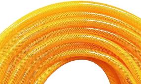 img 3 attached to 🔸 SANFU (PU) Polyurethane Reinforced 1/4"ID x 100ft Air Hose with Quick Coupler - Transparent Orange (100')