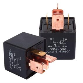 img 1 attached to 🚗 Reliable Car Relay 12v 80 AMP 5-Pin SPDT Split Truck Boat Spotlight Changeover Relay - 2 Pack Replacement RY116 Relay for Enhanced Performance