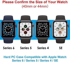 img 3 attached to 📱 Набор из 5 жестких чехлов из поликарбоната для Apple Watch Series 6 / SE / Series 5 / Series 4 40 мм | Включает в себя встроенный защитный стеклянный экран с темперированным покрытием 9H - от VASG