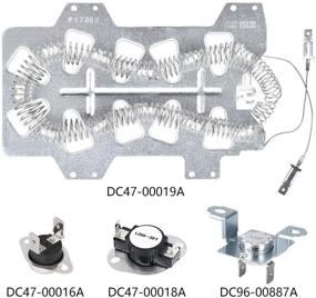 img 3 attached to 🔧 Enhanced Replacement for Samsung Dryer Heating Element DC47-00019A, Dryer Thermal Fuse DC96-00887A, DC47-00016A, and DC47-00018A Thermostat Dryer Parts